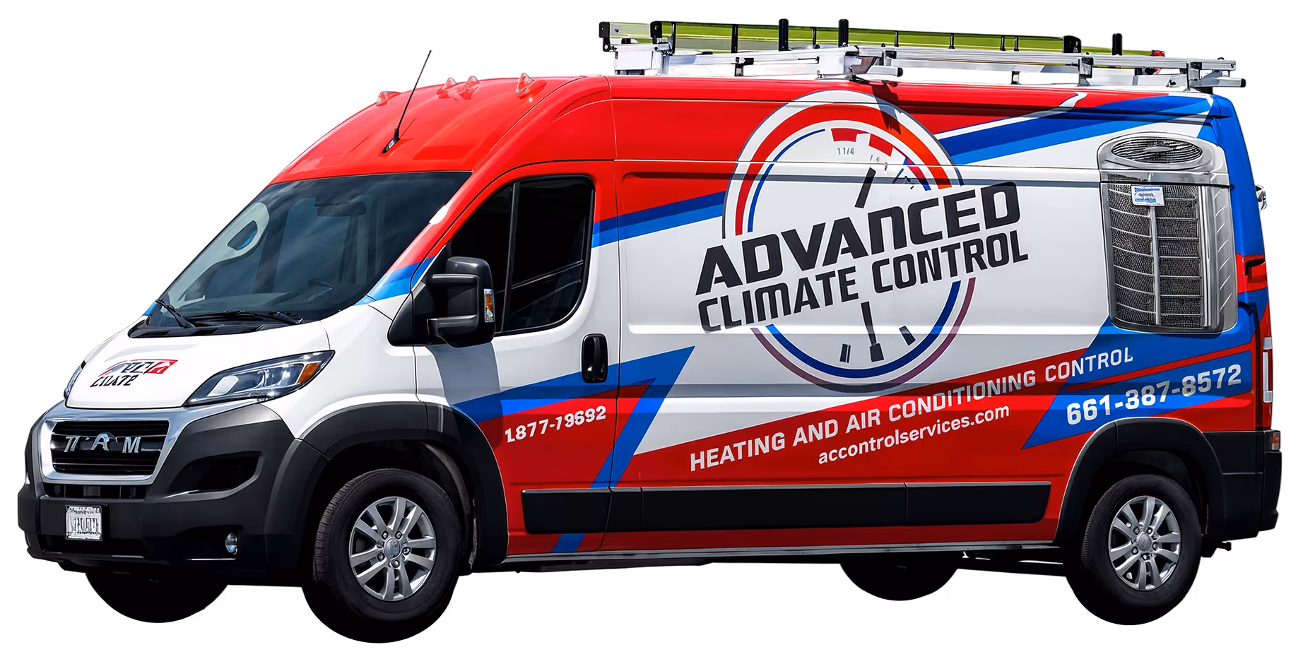 Advanced Climate Control branded HVAC service van serving Bakersfield and Kern County